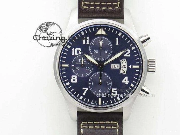 MIROTIME 0501 Breathable Da Vinci IW393402 SS ZF 1:1 Best Edition Blue Dial On Black Leather Strap A 7211